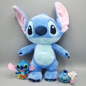 Stitch Plush Lot of 3 Disney Baby 15" Just Play Tsum Tsum Mini McDonalds Surfer